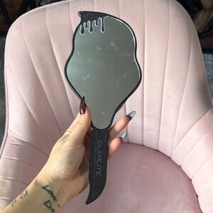 Glamlite Black Handheld Mirror